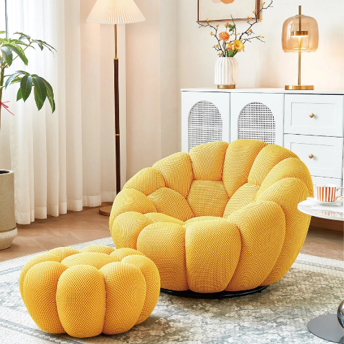 ™Mevirel | כורסה לאונג’ דלעת יוקרתית, ספה מתכווננת לחדר שינה ולמרפסת