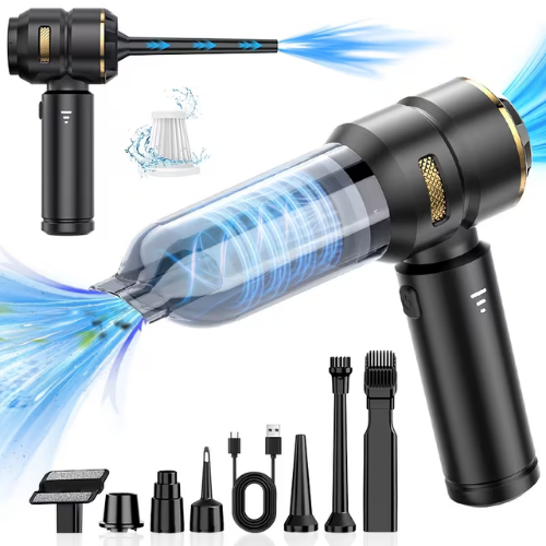 ™Virel | שואב אבק ידני נייד, 200W, יניקת 16KPa עם טעינת USB