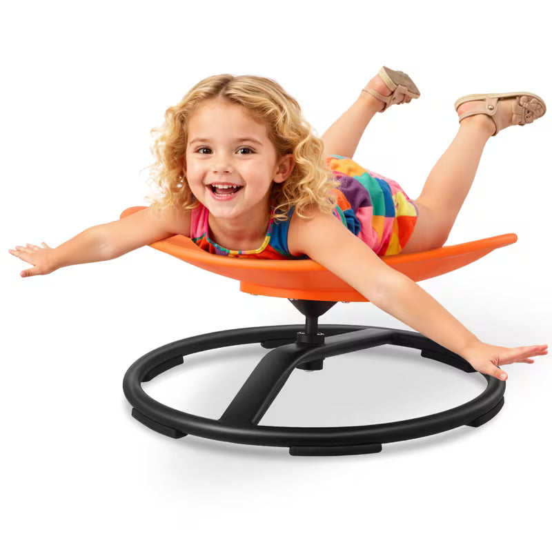 ™Spinora | כיסא מסתובב כתום – בטוח וכיף לילדים